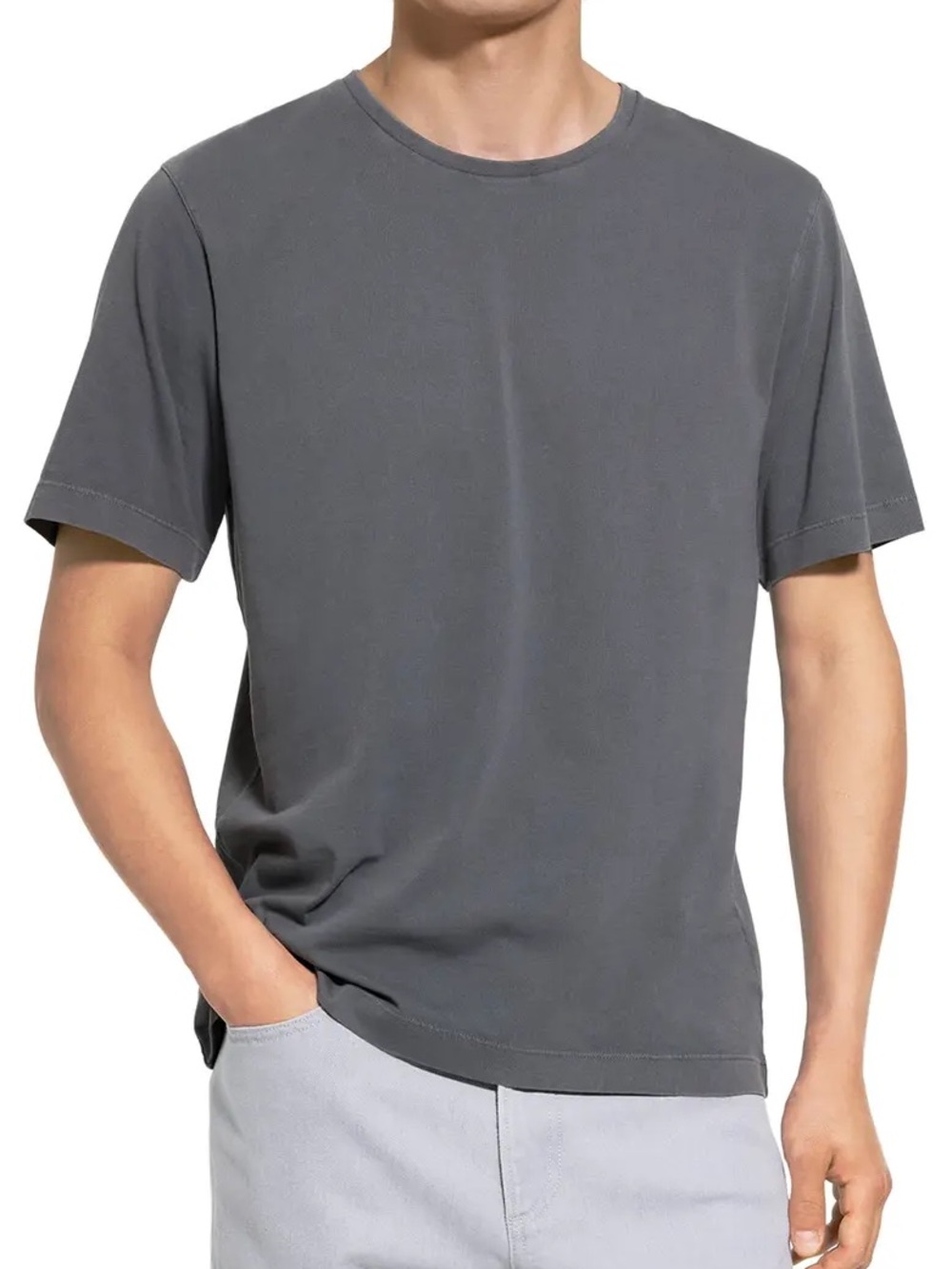 Theory Classic Men's Crew Neck T-Shirt - Gray - Large